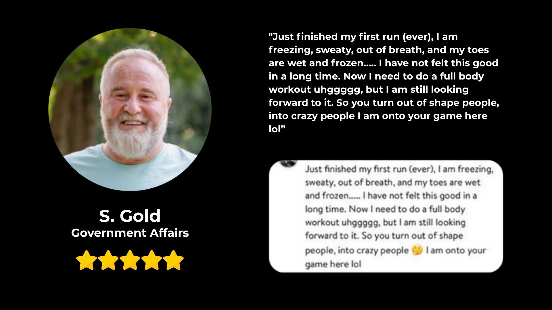 S. Gold Testimonial